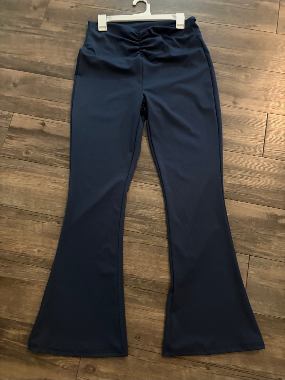 Women Navy Flare Active Pants